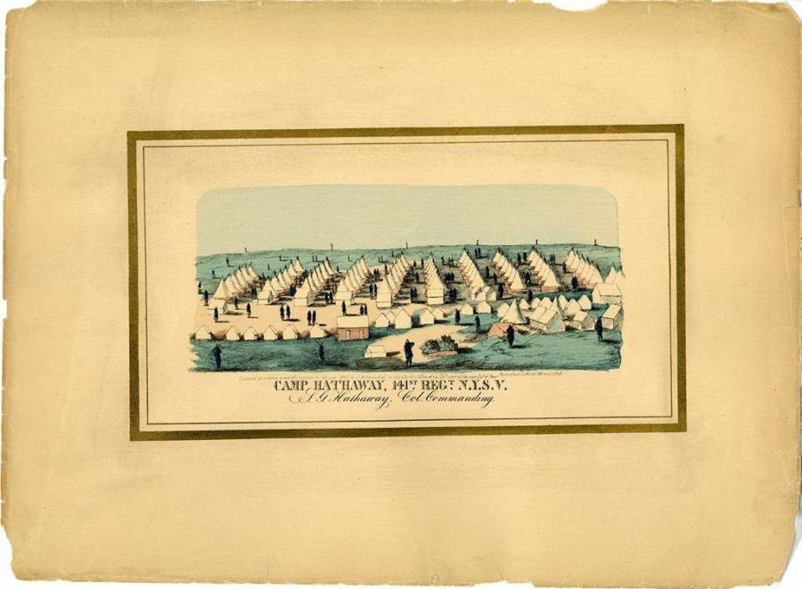 Title: Camp Hathaway, 141st Regt. N.Y.S.V., 1863; Image ID: SS33377_33377_739662